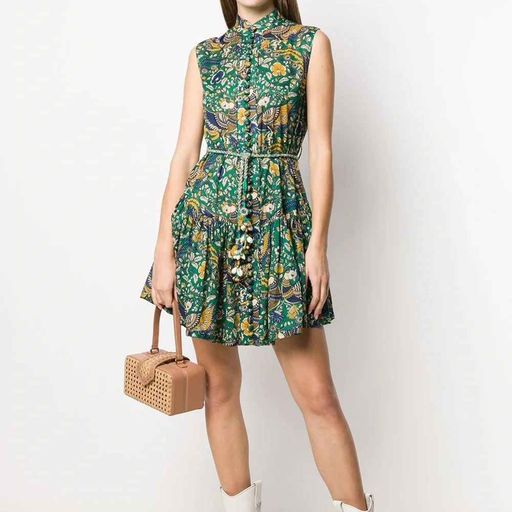 Zimmermann Edie Drop Waist Short Dress AU1